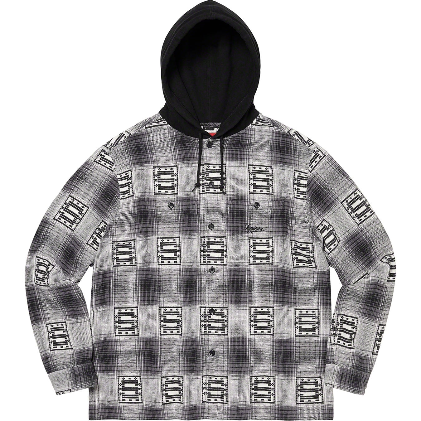 Hooded Shadow Plaid Shirt view 6